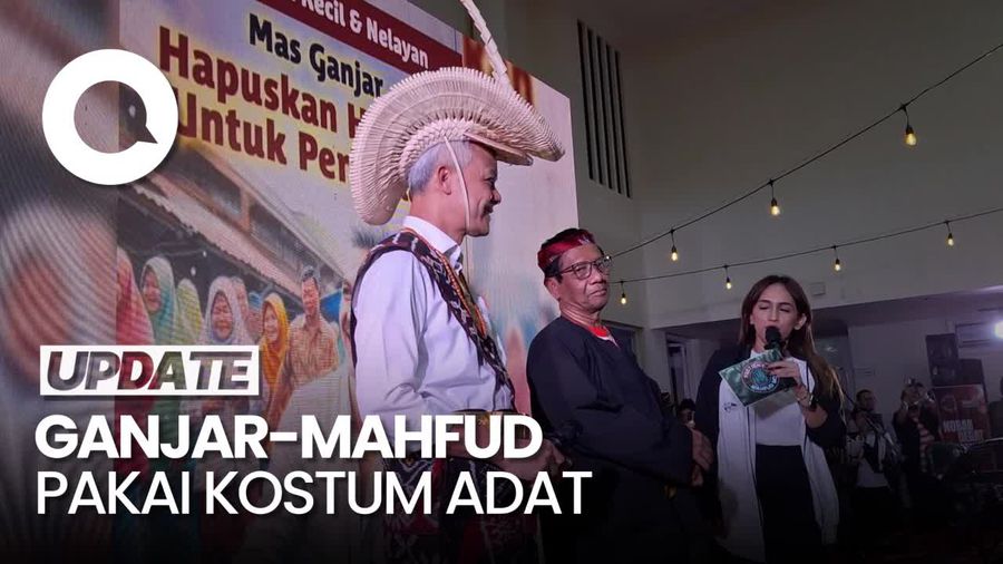 Ganjar-Mahfud Bertolak ke JCC, Pakai Baju Adat NTT dan Madura