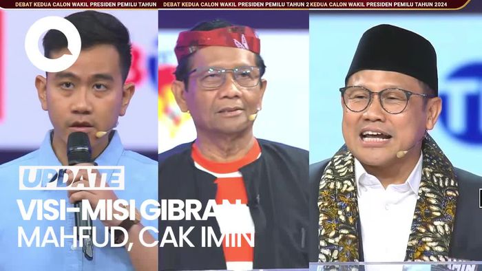 Debat Cawapres Dimulai: Visi-Misi Gibran, Mahfud, hingga Cak Imin