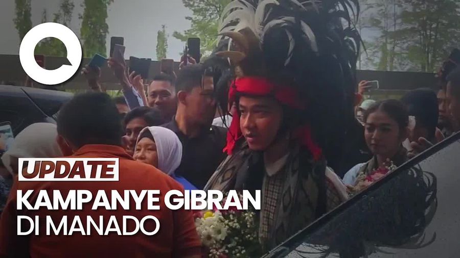 Momen Gibran Tiba di Manado dengan Pakaian Adat Minahasa
