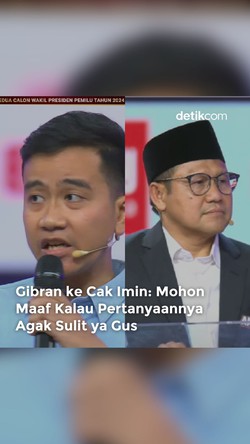 Gibran Minta Maaf ke Cak Imin Kalau Pertanyaannya Sulit