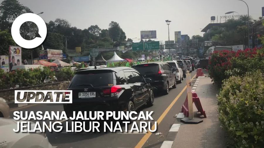 Situasi Simpang Gadog Jelang Libur Nataru, Ada Penerapan One Way