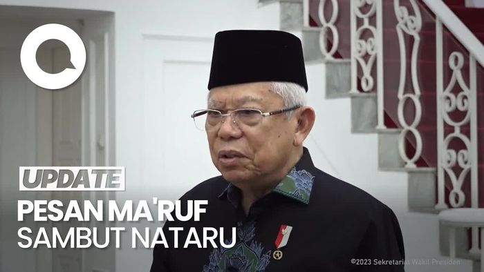 Wapres Maruf Sampaikan Pesan Natal dan Tahun Baru