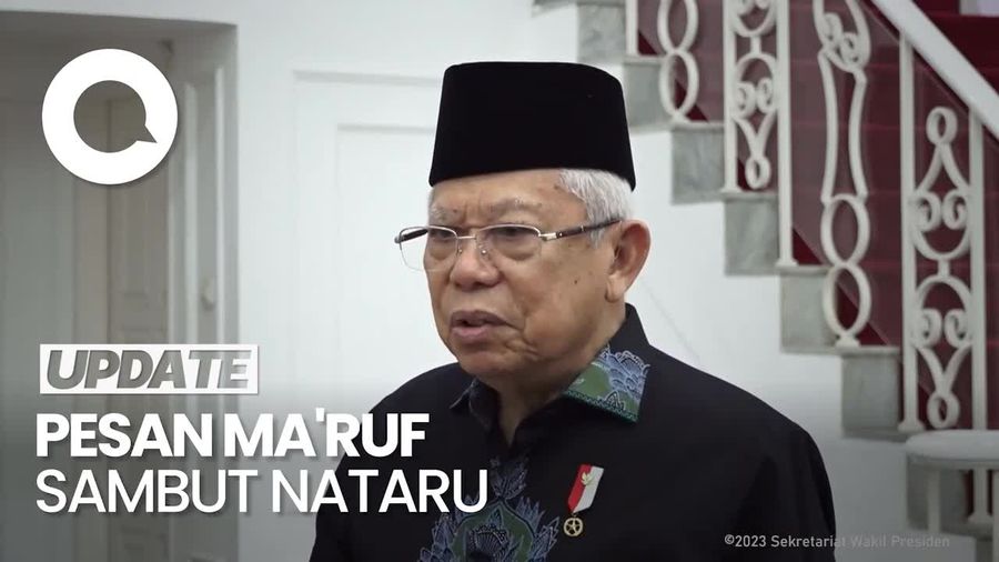 Wapres Maruf Sampaikan Pesan Natal dan Tahun Baru