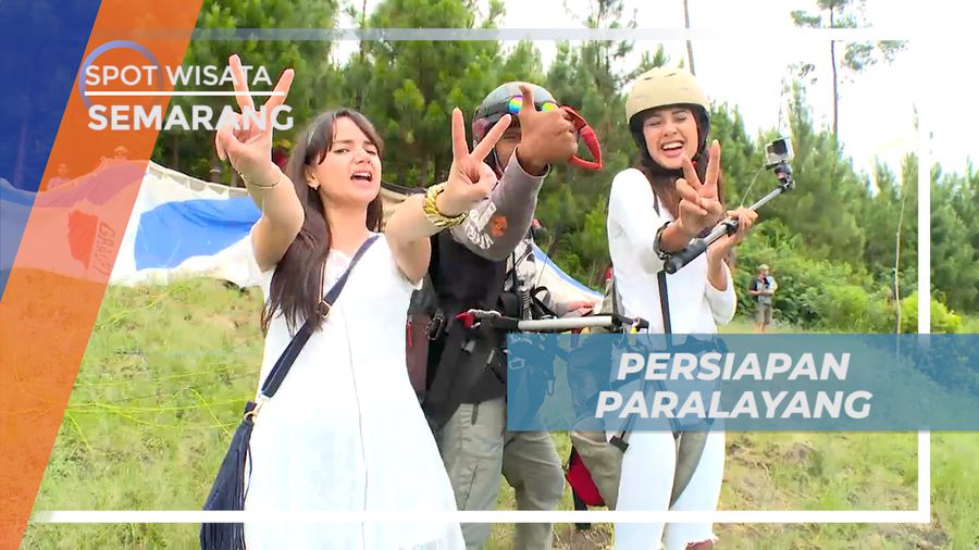 Bersiap Menikmati Pesona Keindahan Desa Sidomukti dari Paralayang, Semarang
