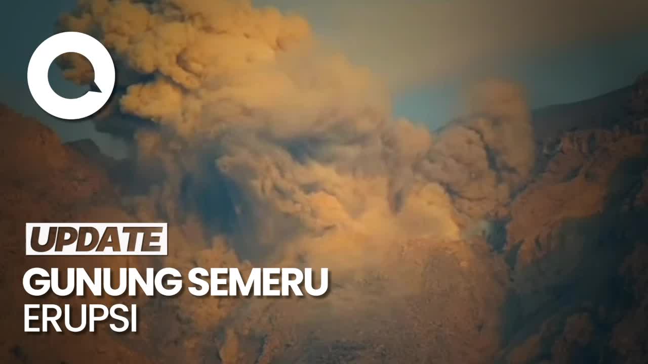 Penampakan Gunung Semeru Erupsi, Luncurkan Awan Panas Sejauh 3 Km