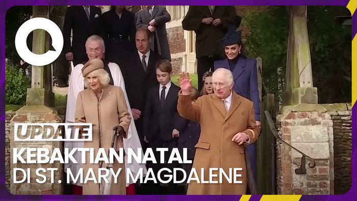 Raja Charles III dan Keluarga Hadiri Misa Natal di Gerja Sandringham