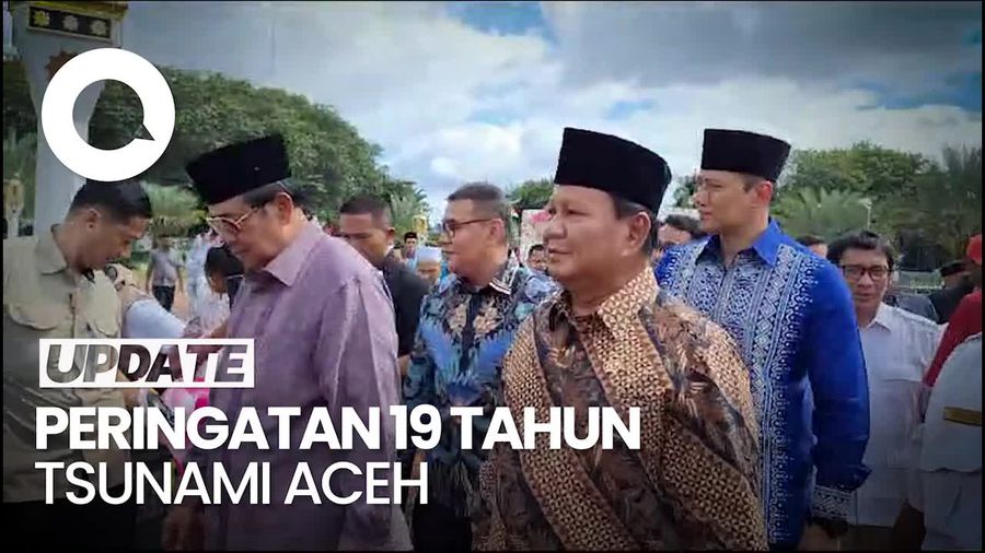 19 Tahun Tsunami Aceh, Prabowo-SBY-AHY Kunjungi Masjid Raya Baiturrahman