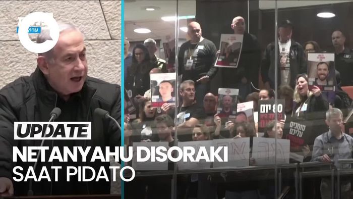 Momen Netanyahu Disoraki Warga Israel Setelah IDF Salah Bunuh 3 Sandera