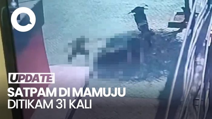 Rekaman CCTV Satpam Basarnas Mamuju Ditikam 31 Kali oleh Teman