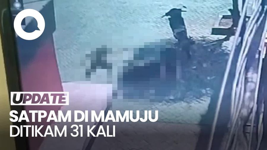 Rekaman CCTV Satpam Basarnas Mamuju Ditikam 31 Kali oleh Teman
