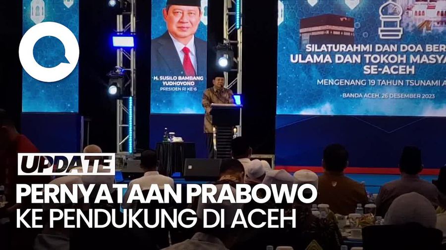 Prabowo Minta Maaf ke Pendukung di Aceh karena Kalah Pilpres 2019