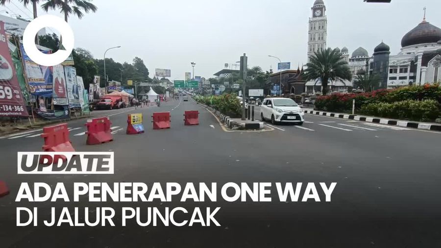 Penampakan One Way Puncak Bogor Arah Jakarta