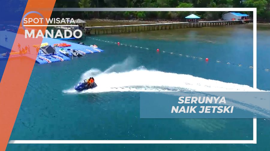 Momen Seru Dibonceng Pengendara Jetski Profesional di Manado