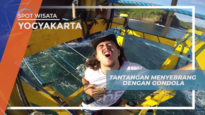 Tantangan Menegangkan Menyebrangi Tebing Pantai Timang Dengan Gondola, Yogyakarta 