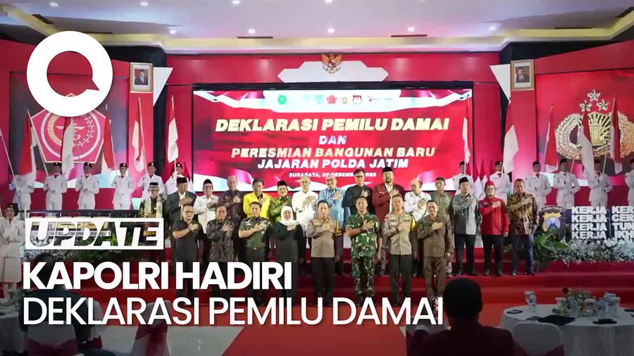 Deklarasi Pemilu Damai di Surabaya, Kapolri: Perbedaan Bagian dari Demokrasi