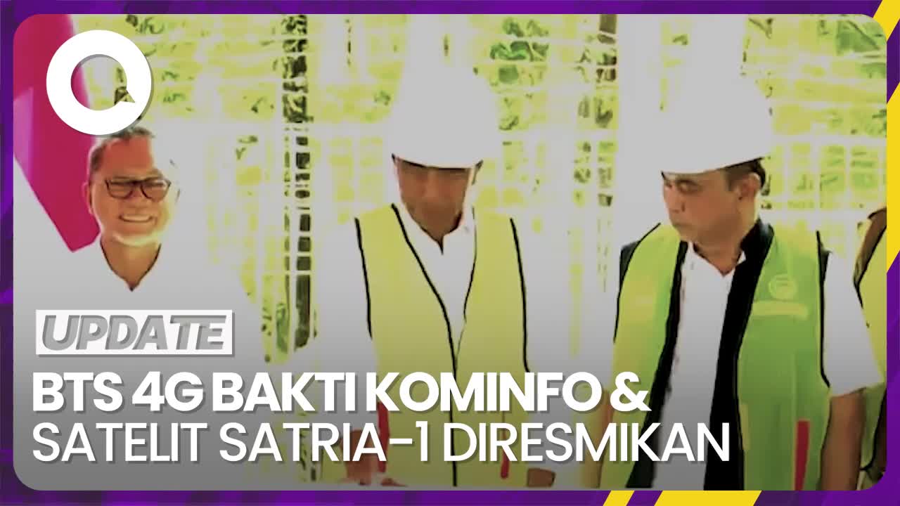 Momen Jokowi Resmikan BTS 4G BAKTI Kominfo-Satelit SATRIA-1