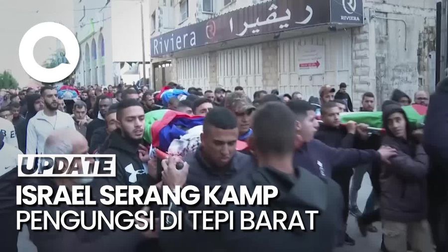 Momen Pemakaman 6 Warga Palestina yang Tewas Diserang Israel di Tepi Barat