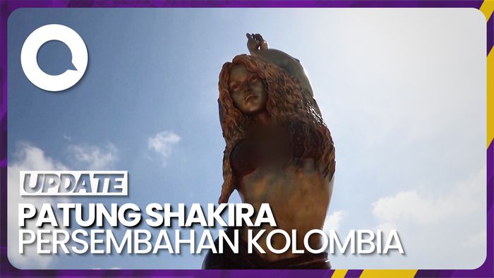 Patung Penghormatan untuk Shakira di Kampung Halaman Kolombia