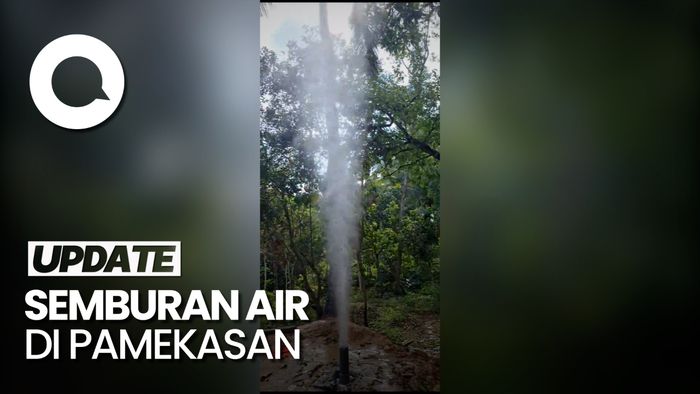 Wujud Semburan Air Setinggi 20 Meter yang Gegerkan Warga Pamekasan