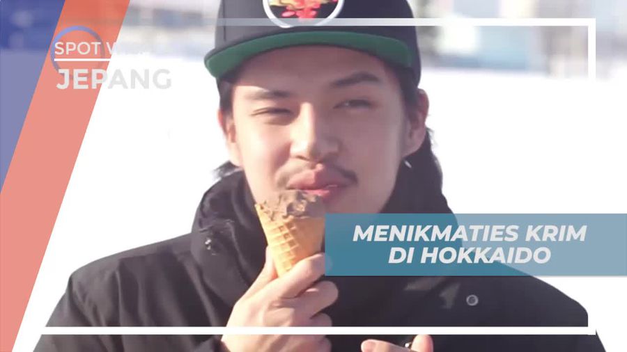 Sensasi Makan Es Krim di Cuaca Super Dingin Kota Hokaido, Jepang