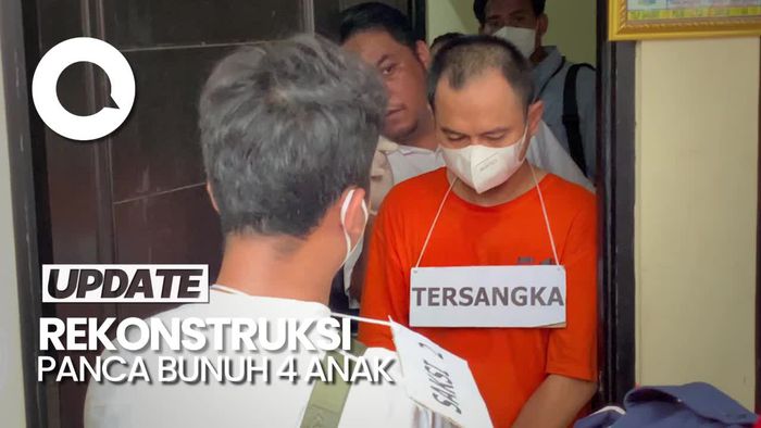 Tersangka Panca Dihadirkan saat Rekonstruksi Pembunuhan 4 Anak di Jagakars