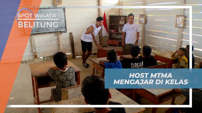 Momen Seru Mengajar di Kelas Sekolah Dasar Laskar Pelangi Belitung 