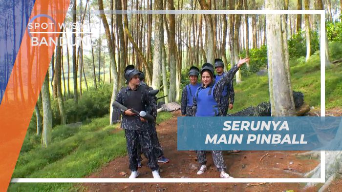 Adu Ketangkasan Bermain Paintball di Hutan Pinus Rahong Bandung