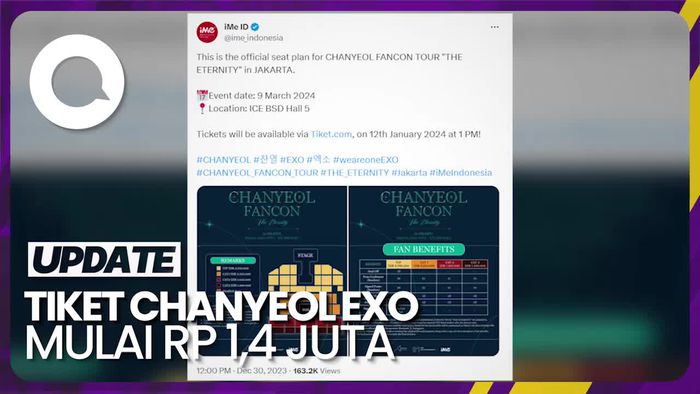 Daftar Harga Tiket Fancon Chanyeol EXO di Jakarta