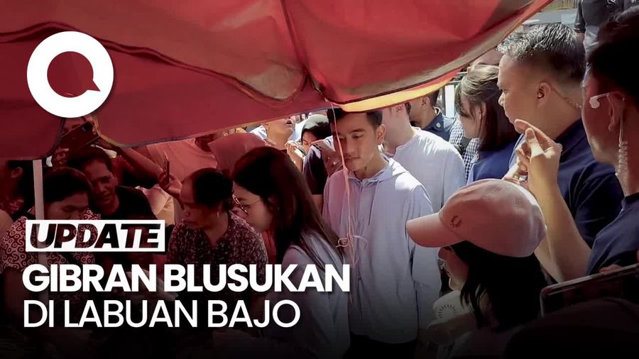 Gibran Blusukan di Pasar Labuan Bajo, Borong Bahan Pokok