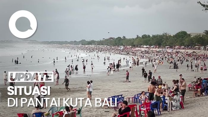 Situasi Terkini Lalin di Pantai Kuta Bali Jelang Perayaan Tahun Baru