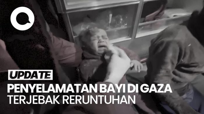 Momen Bayi di Gaza Ditemukan Selamat Seusai Terjebak di Puing-puing