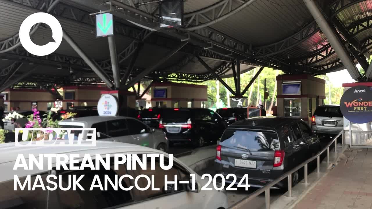 H-1 Tahun 2024, Antrean Mobil Padati Pintu Masuk Ancol