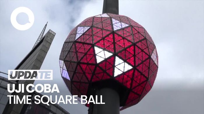 Momen Times Square Ball Diuji Coba Jelang Tahun Baru