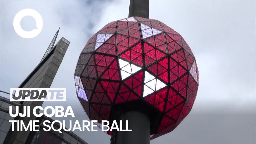 Momen Times Square Ball Diuji Coba Jelang Tahun Baru