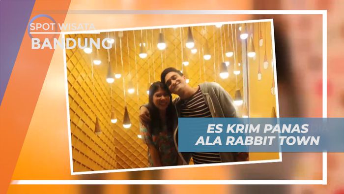 Cekrak-cekrek Berpose Seru di Spot Foto Es Krim Panas Ala Rabbit Town, Bandung