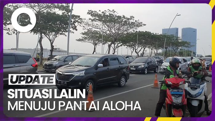 Lalin Menuju Pantai Aloha PIK Padat Merayap