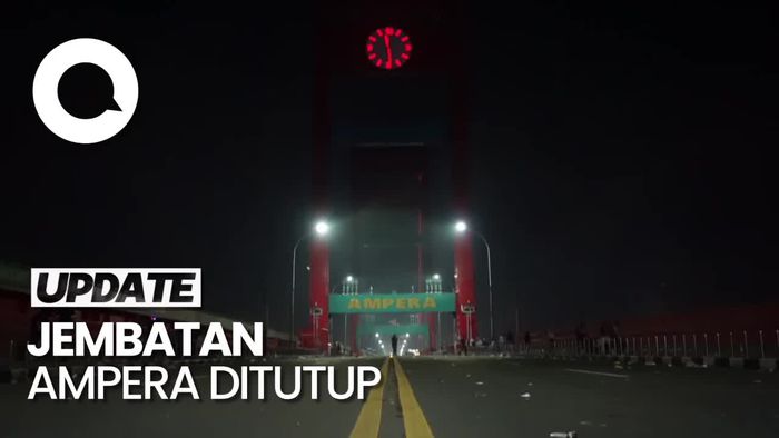 Tak Ada Aktivitas Perayaan Tahun Baru di Atas Jembatan Ampera Palembang
