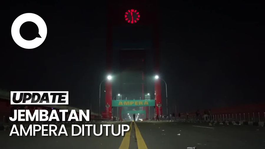 Tak Ada Aktivitas Perayaan Tahun Baru di Atas Jembatan Ampera Palembang