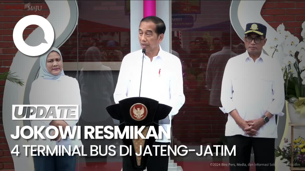 Presiden Jokowi Resmikan 4 Terminal Bus Sekaligus Di Jateng-Jatim