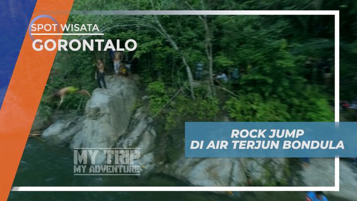 Seru-seruan Melompat Dari Atas Batu, Merasakan Kesegaran di Air Terjun Bondula Gorontalo