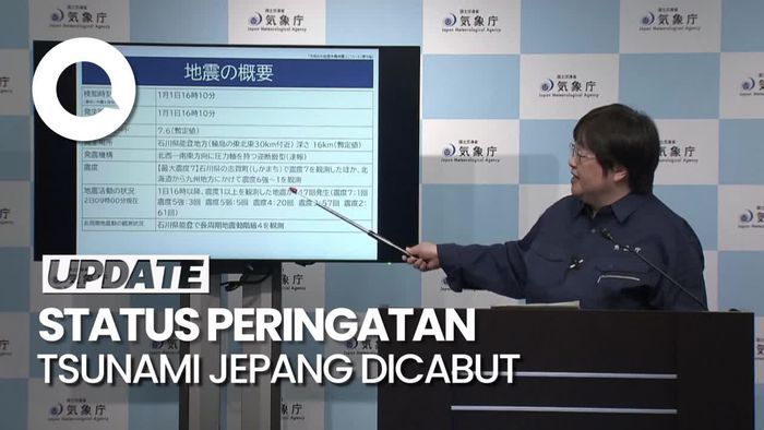Jepang Cabut Peringatan Tsunami, Warga Diimbau Tetap Waspada