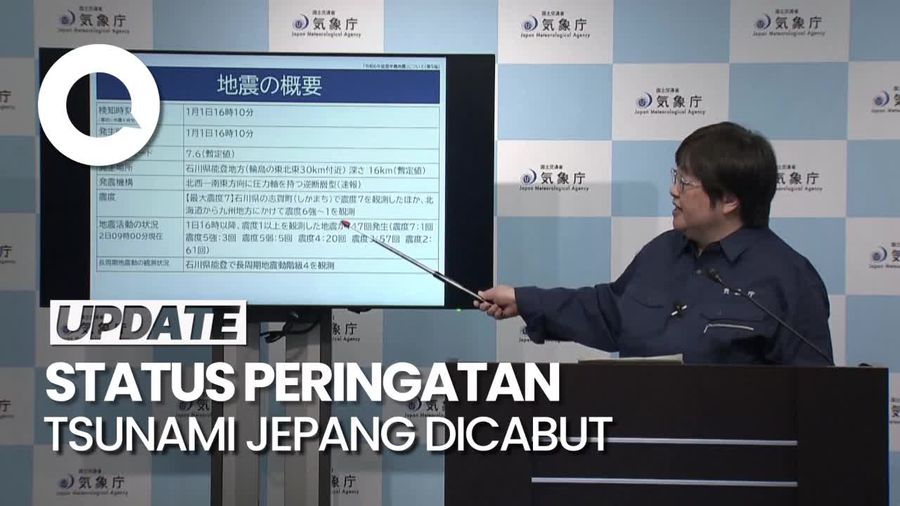 Jepang Cabut Peringatan Tsunami, Warga Diimbau Tetap Waspada