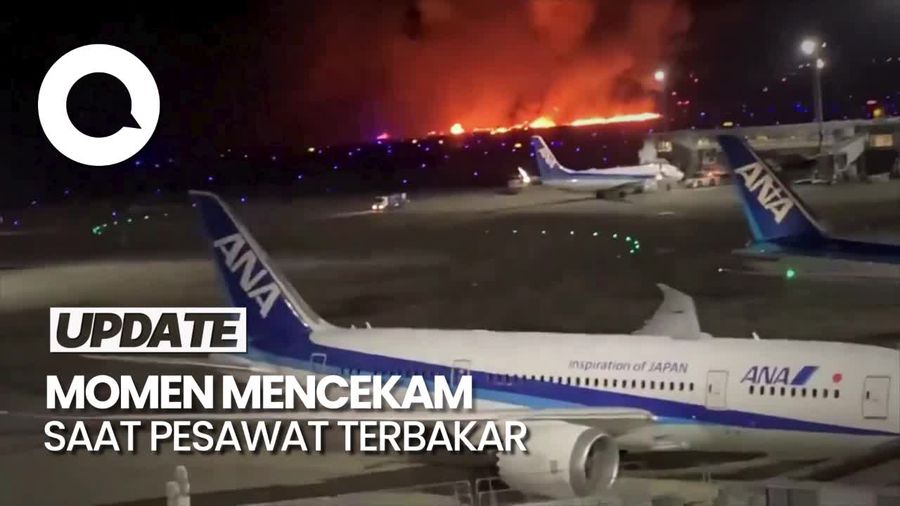 Suasana Mencekam di Dalam Pesawat Japan Airlines saat Terbakar