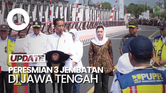 Momen Jokowi Resmikan 3 Jembatan Senilai Rp 251 M di Jawa Tengah
