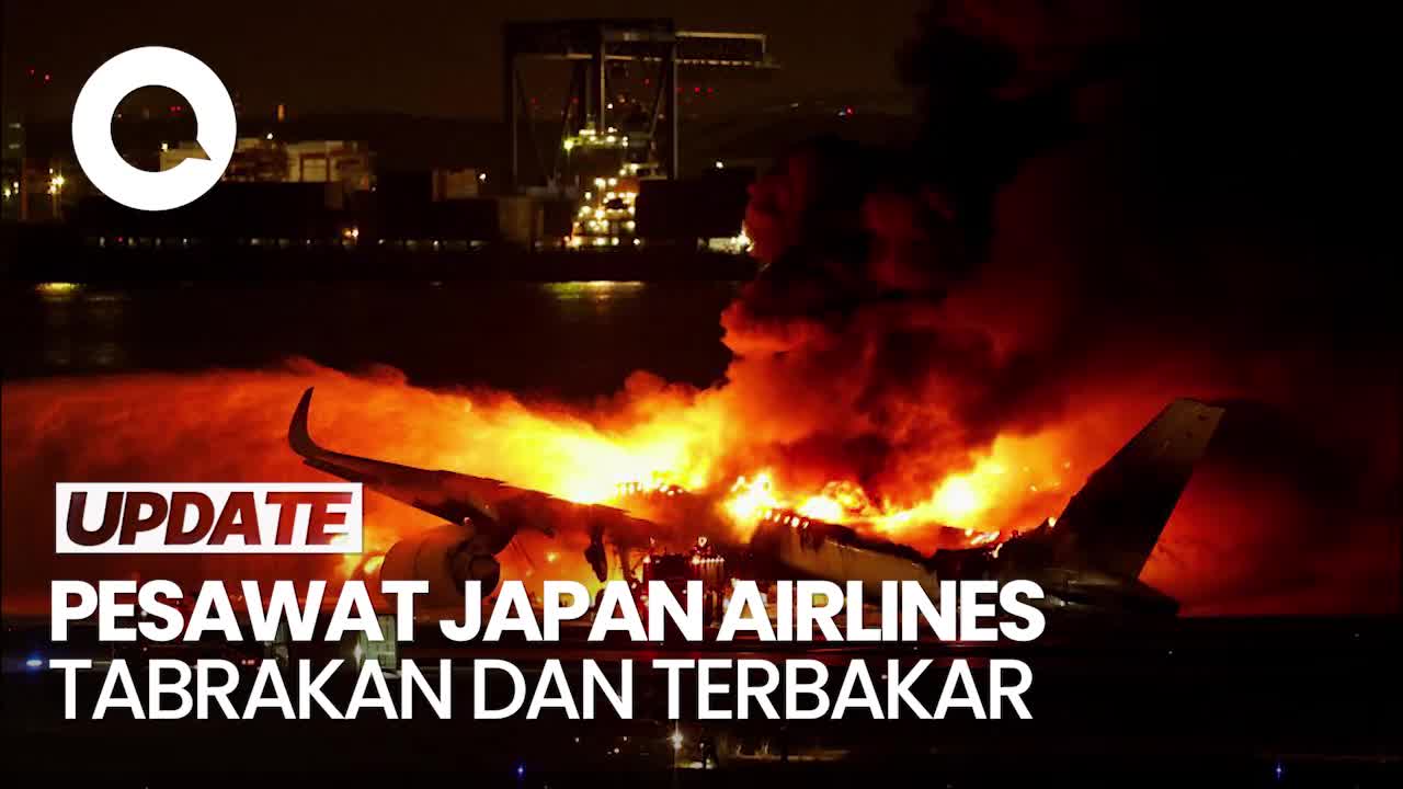 Detik-detik Pesawat Japan Airlines Terbakar Seusai Tabrakan Di Bandara ...