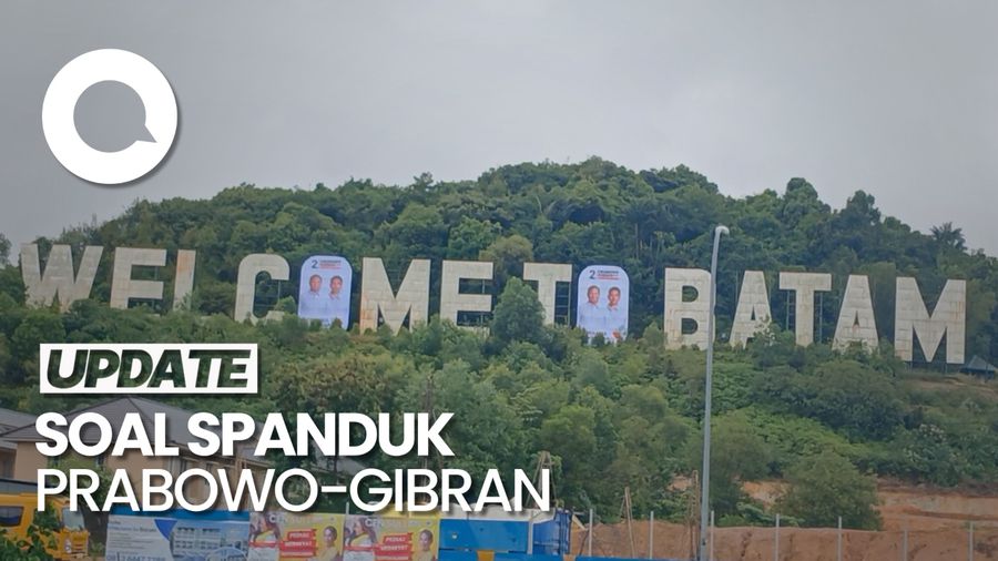 Ramai soal Pemasangan Spanduk Prabowo-Gibran di Landmark Welcome To Batam