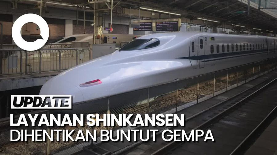 Layanan Kereta Shinkansen Dihentikan Imbas Gempa Jepang