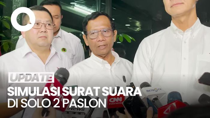 Mahfud soal Simulasi Surat Suara Cuma 2 Paslon: Sudah Saya Komplain