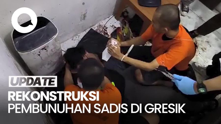 19 Adegan Pria Gresik Dibunuh dengan Pisau Tertancap di Mulut