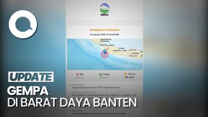 Gempa M 5,9 di Barat Daya Banten, Terasa Hingga Jakarta
